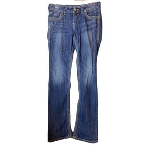 Silver jeans co suki 17 surplus distressed medium wash denim blue ladies w28/L33